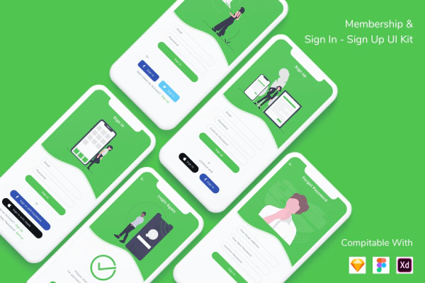 Membership & Sign In - Sign Up UI Kit