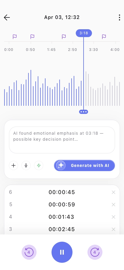 AI Audio Recording Mobile App UI Kit - Screenshot 3