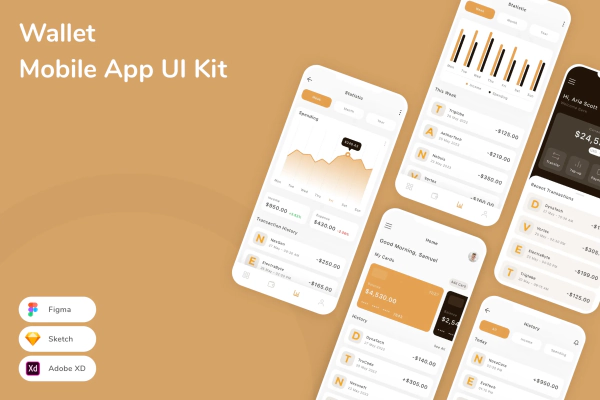 Wallet Mobile App UI Kit
