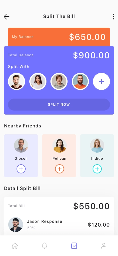 Split Bill App UI Kit - Screenshot 2