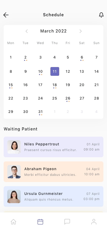 Medical & Clinic Management Mobile App UI Kit - Screenshot 4