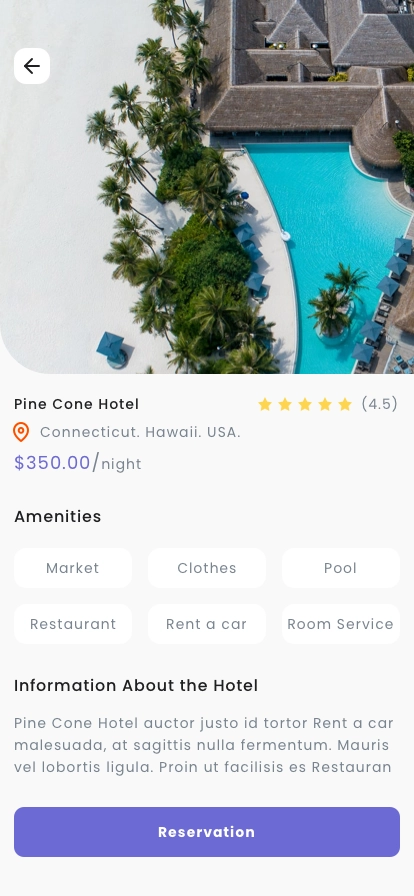 Hotel & Room Booking App UI Kit - Screenshot 3