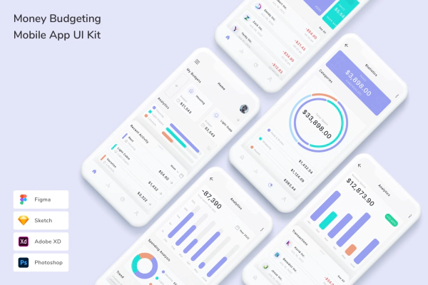 Money Budgeting Mobile App UI Kit