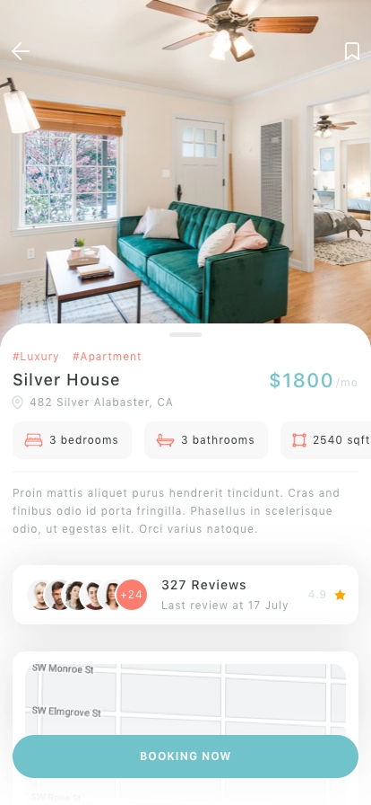 Home Rent Mobile App UI Kit - Screenshot 5