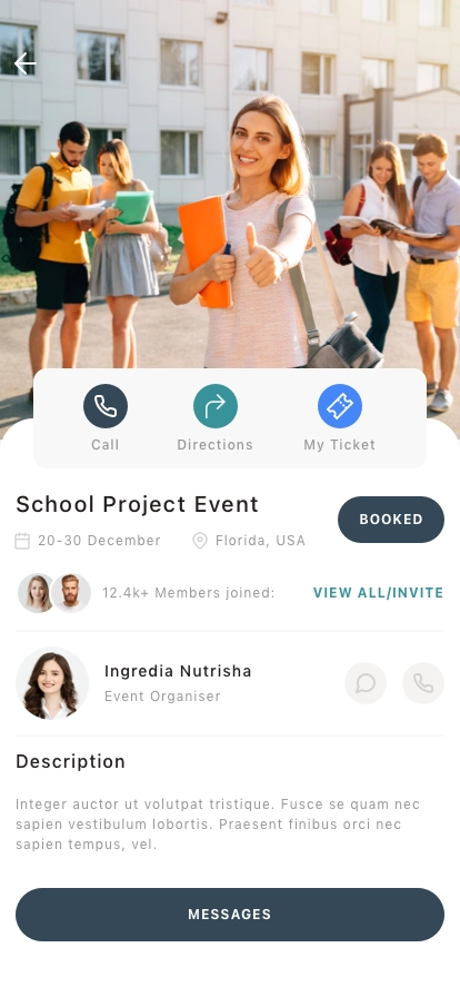 Event Booking Mobile App UI Kit - Screenshot 3