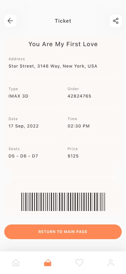 Cinema Booking Mobile App UI Kit - Screenshot 5