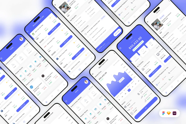 Fund & Stocks Investment Mobile App UI Kit