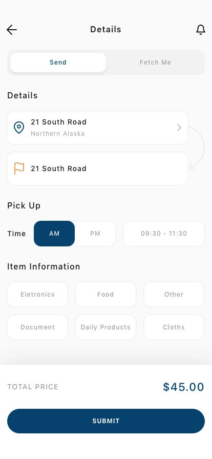 Parcel Tracking Mobile App UI Kit - Screenshot 2