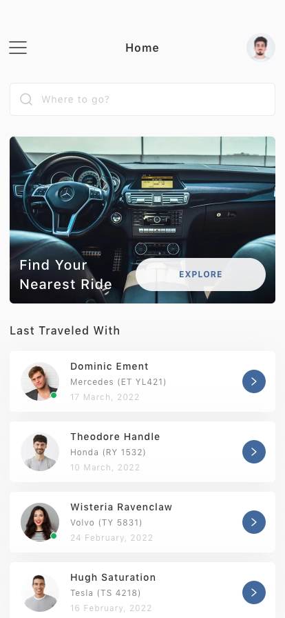Ride Sharing App UI Kit - Screenshot 1