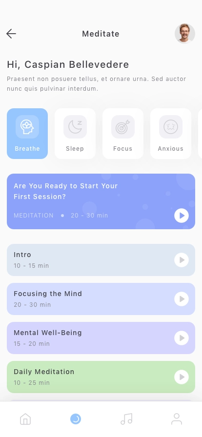 Mental Clarity Mobile App UI Kit - Screenshot 3