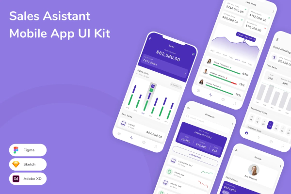 Sales Asistant Mobile App UI Kit