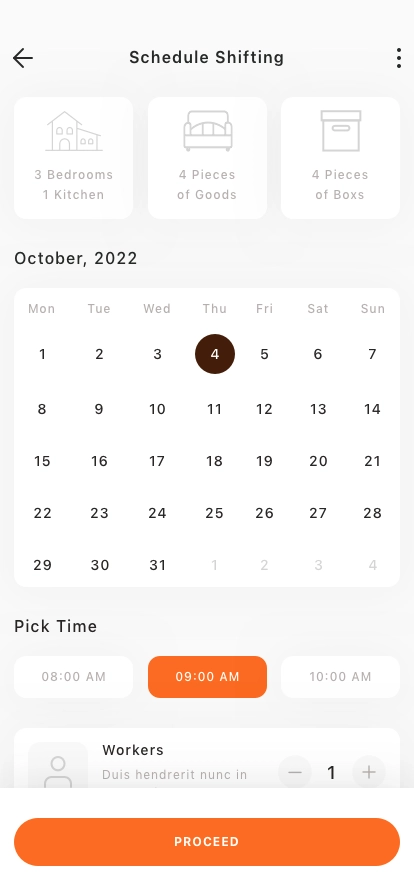 Shifting Service Mobile App UI Kit - Screenshot 2