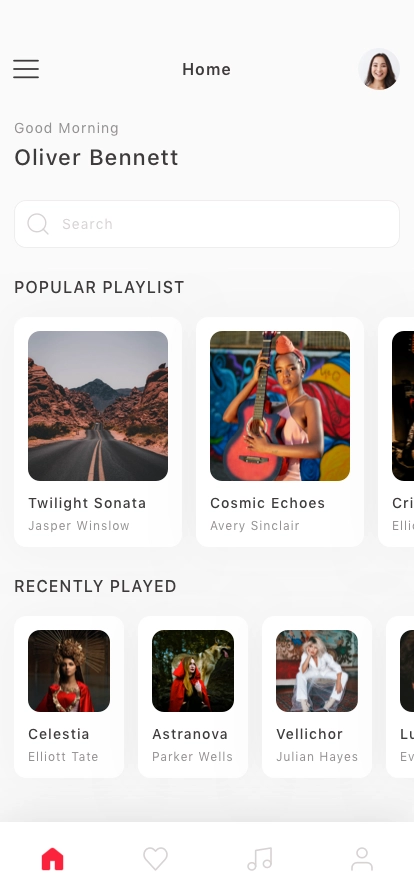 Music Streaming Mobile App UI Kit - Screenshot 1