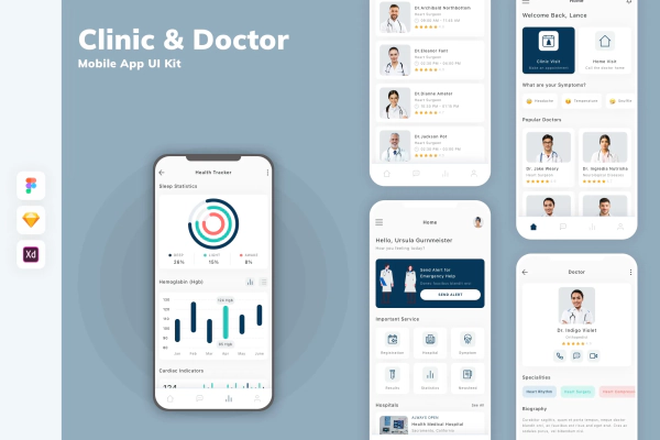 Clinic & Doctor Mobile App UI Kit