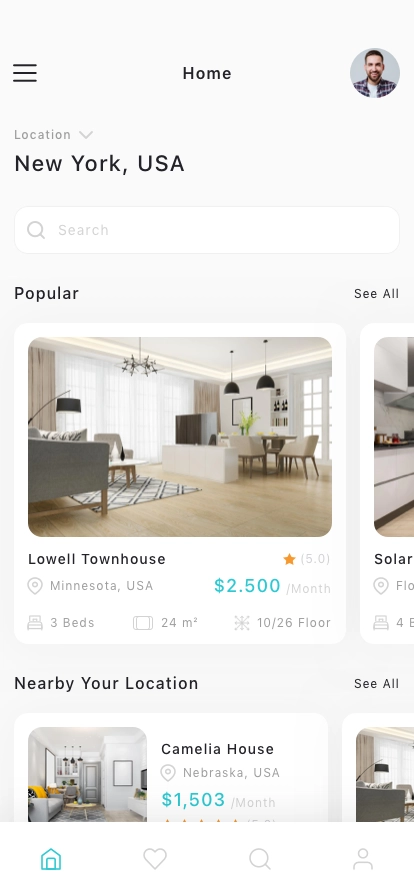 Property Rental Mobile App UI Kit - Screenshot 1