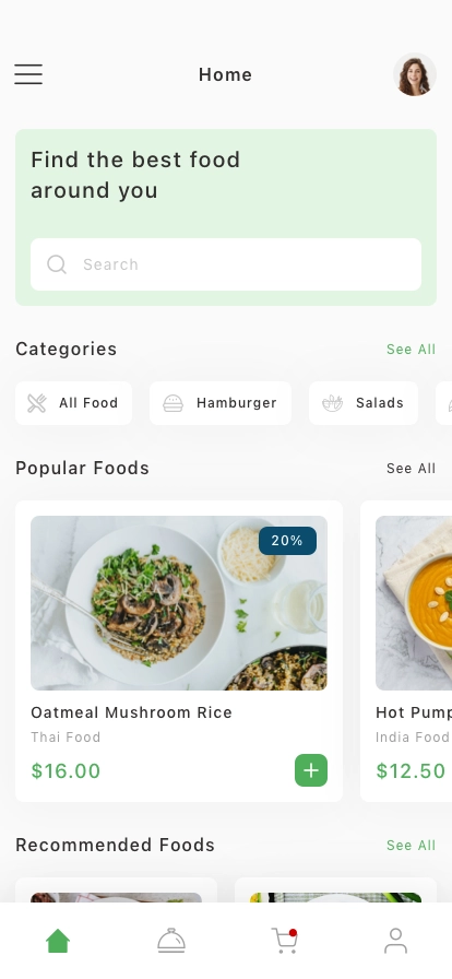 Food Ordering Mobile App UI Kit - Screenshot 1
