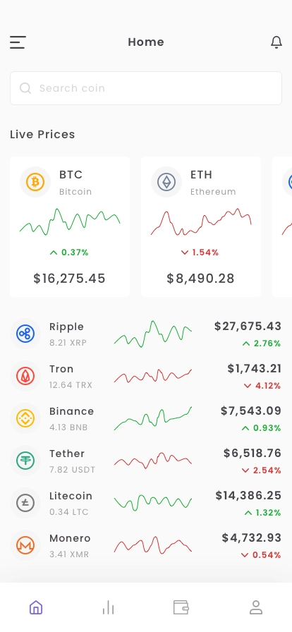 Crypto & Blockchain Platform Mobile App UI Kit - Screenshot 1