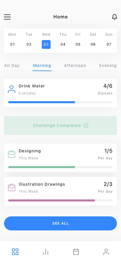 Goals Mobile App UI Kit - Screenshot 1