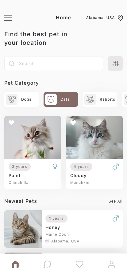 Pet Adoption Mobile App UI Kit - Screenshot 1