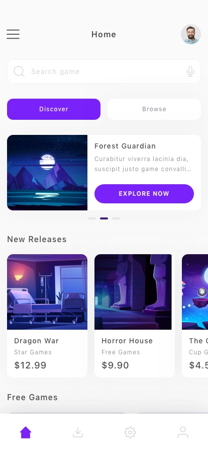 Game Store Mobile App UI Kit for Figma, Sketch & XD | UIworkshop