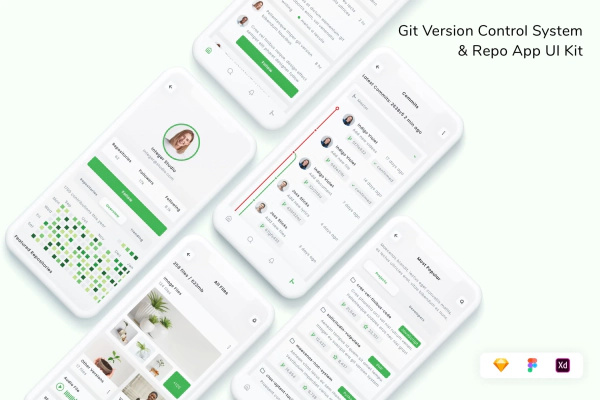 Git Version Control System & Repo App UI Kit