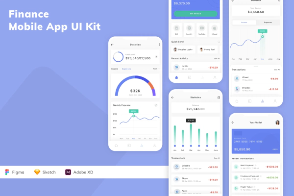 Finance Mobile App UI Kit