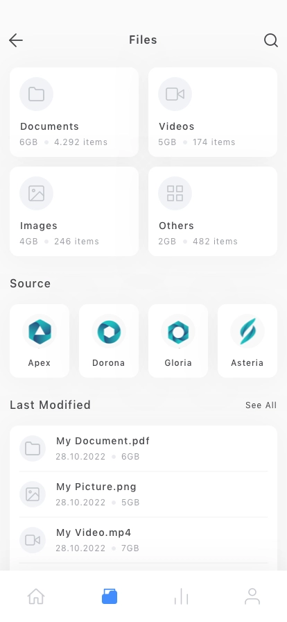 Cloud Storage Mobile App UI Kit - Screenshot 2