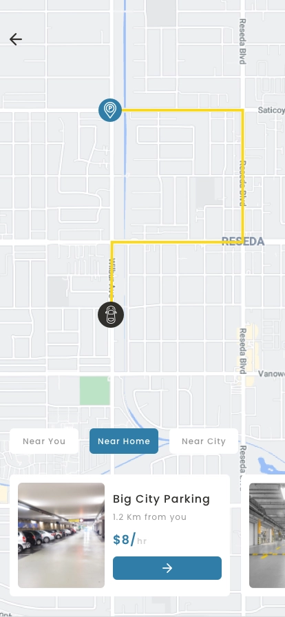 Find Parking Space Mobile App UI Kit - Screenshot 5