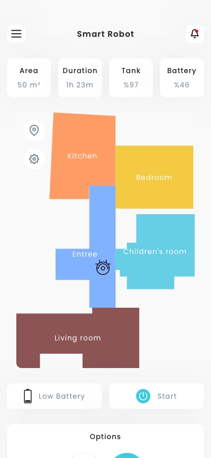 Smart Robot Vacuum Cleaner Mobile App UI Kit - Screenshot 1