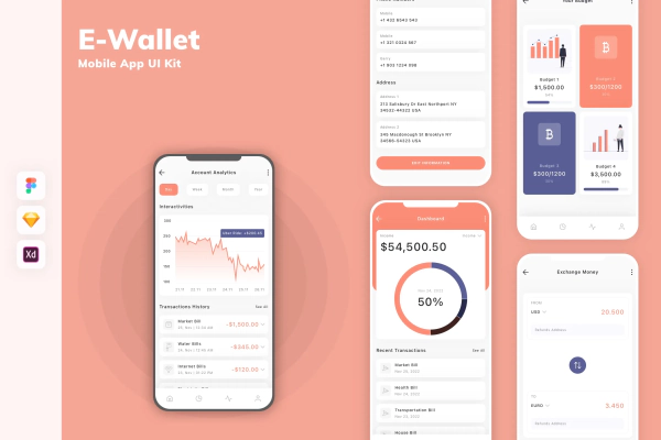 E-Wallet Mobile App UI Kit