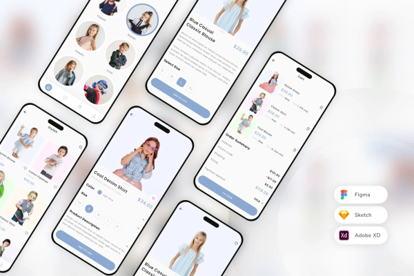 Kids & Children's Boutique Ecommerce App UI Kit