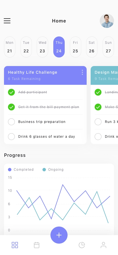 Task & ToDo List Mobile App UI Kit - Screenshot 1