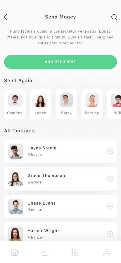 Money Send Mobile App UI Kit - Screenshot 4
