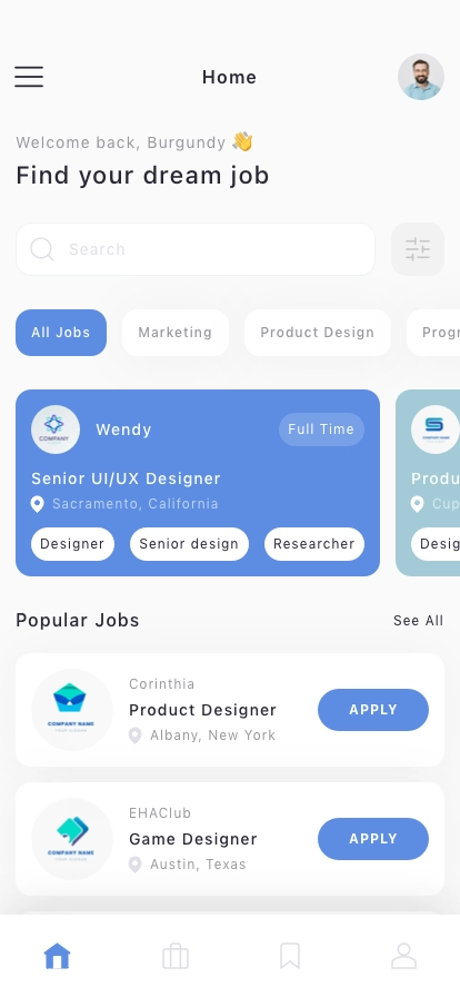 Freelancer Finder Mobile App UI Kit - Screenshot 1