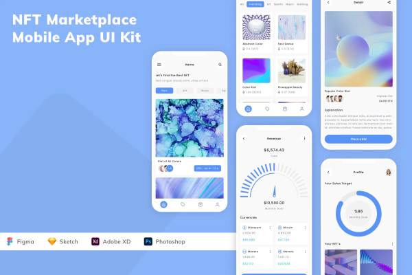 NFT Marketplace Mobile App UI Kit