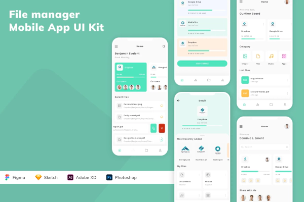 File manager Mobile App UI Kit