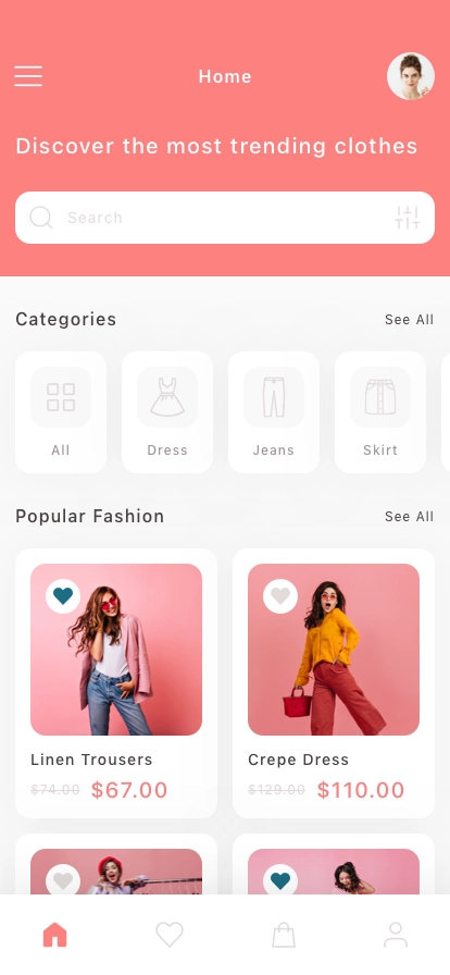 Fashion Shop Mobile App UI Kit - Screenshot 1