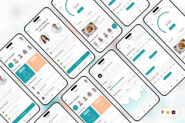 Fasting Tracker Mobile App UI Kit