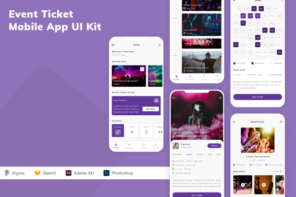 Event Ticket App UI Kit