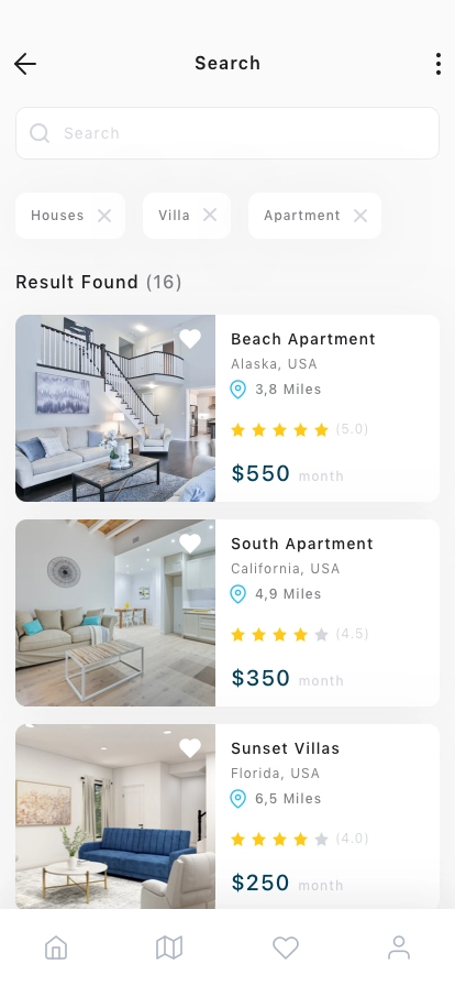 Property & Home Rent Mobile App UI Kit - Screenshot 3