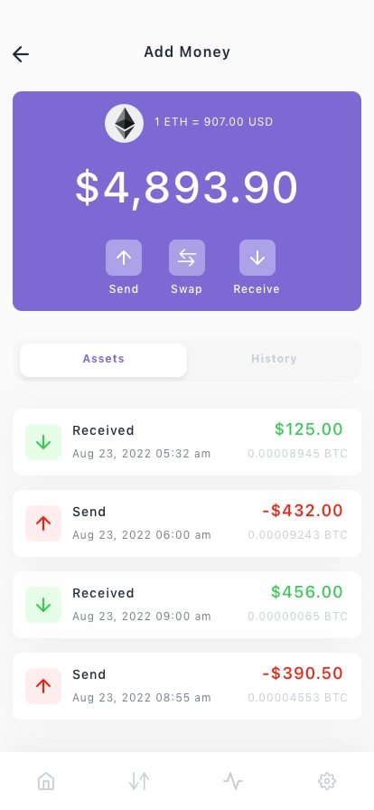 Cryptocurrency Market Mobile App UI Kit - Screenshot 3