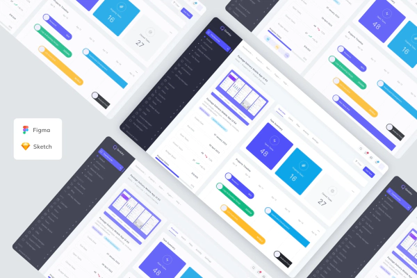 Project Overview Admin Dashboard Template UI Kit