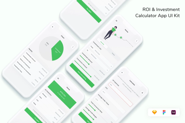 ROI & Investment Calculator App UI Kit