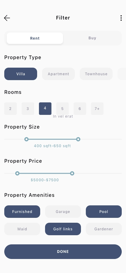 Home Rental & Real Estate Mobile App UI Kit - Screenshot 2