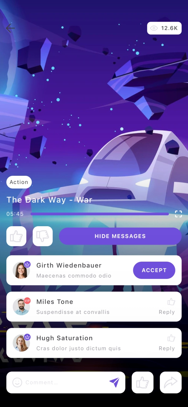 Live Game Streaming Mobile App UI Kit - Screenshot 3