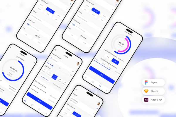 Deposit & Withdraw Calculator Mobile App UI Kit
