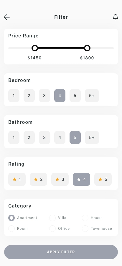 Property Finder Mobile App UI Kit - Screenshot 2
