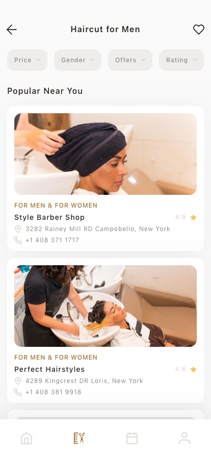 Beauty & Hair Salon Mobile App UI Kit - Screenshot 3