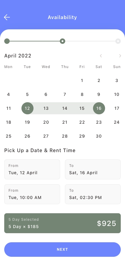 Drive Rental Mobile App UI Kit - Screenshot 5