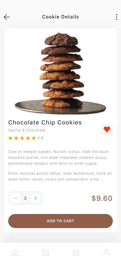 Cookies Shop Mobile App UI Kit - Screenshot 4